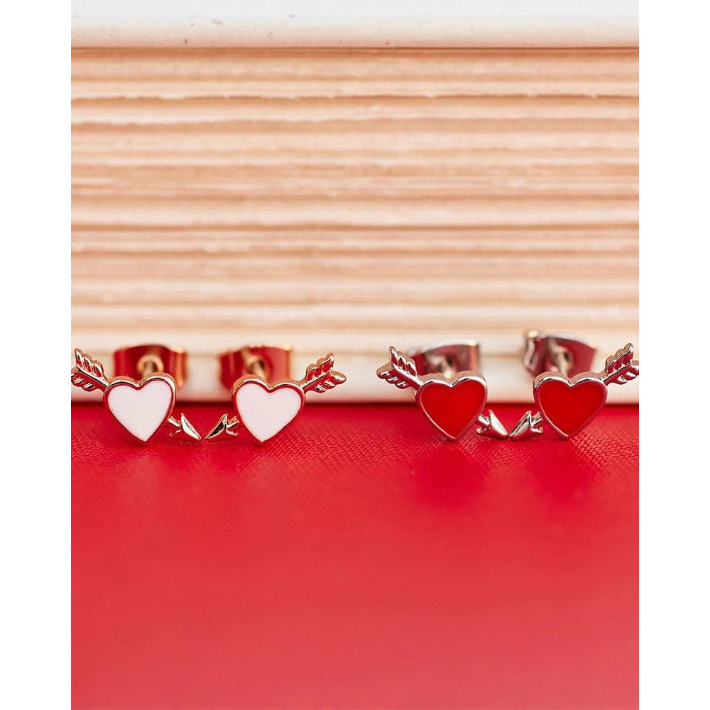 Pura Vida Lovestruck Studs - Rose Gold