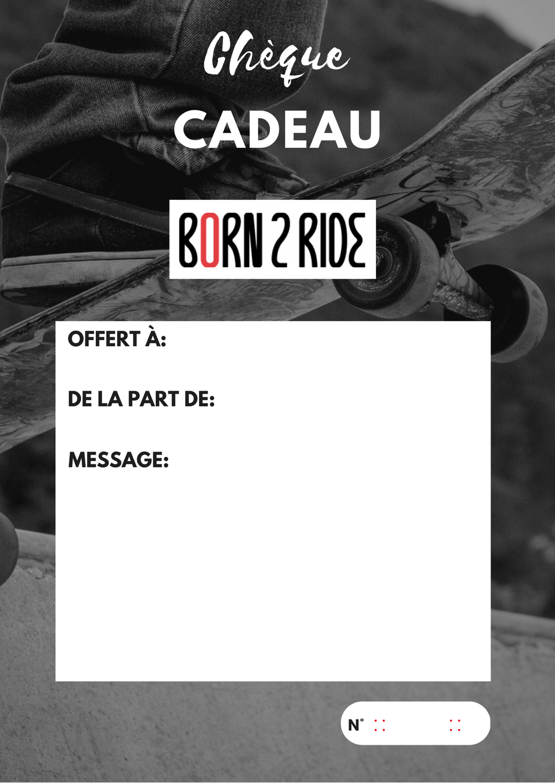 Carte Cadeau Born2ride