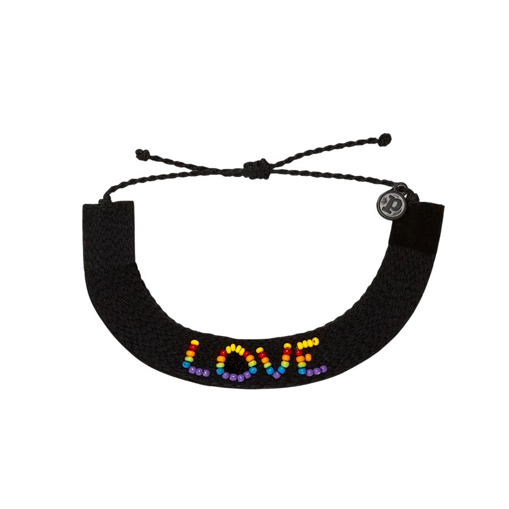 Pura vida Woven Seed Bead Love Bracelet