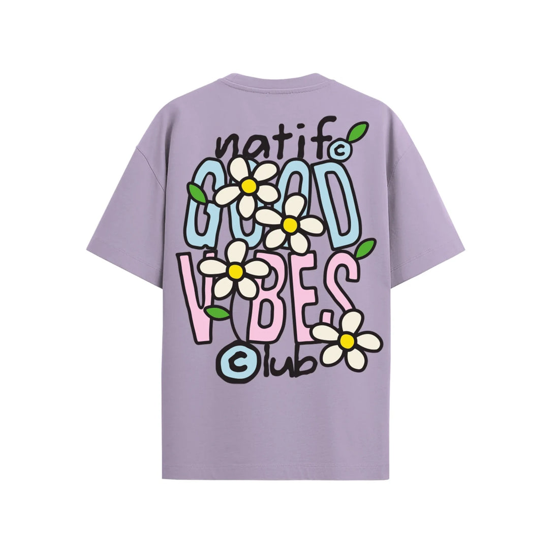 Natif T-shirt femme new good vibes-Lilac breeze