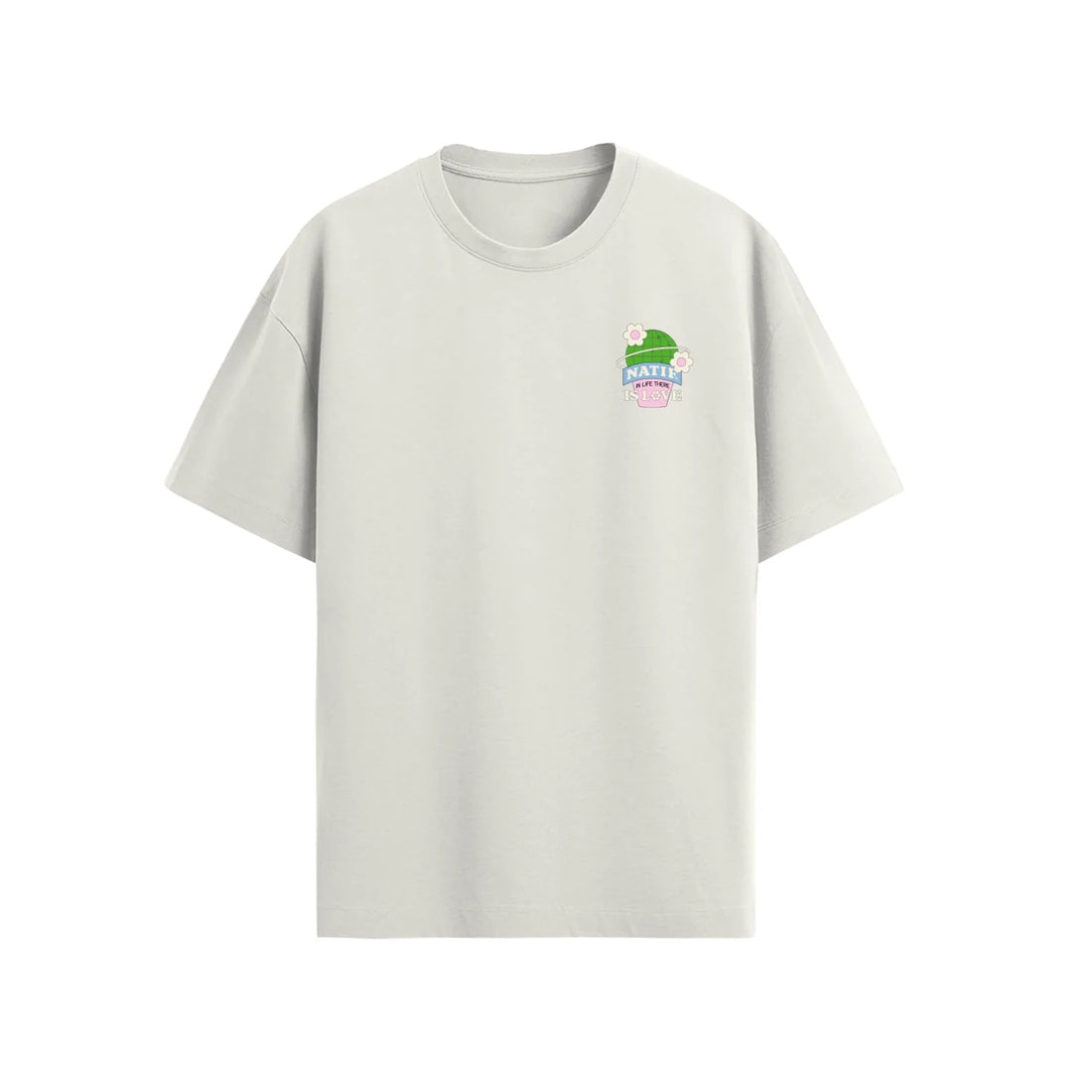 Natif T-shirt femme cactus-Cannoli cream