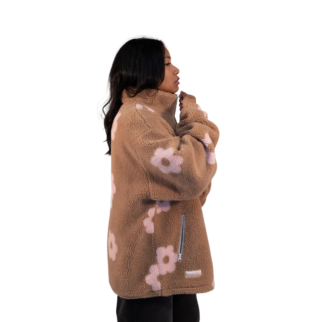 Natif Veste sherpa vareuse N flowers