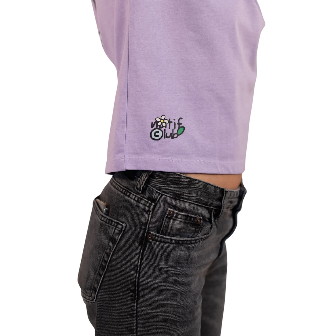 Natif T-shirt femme new good vibes-Lilac breeze