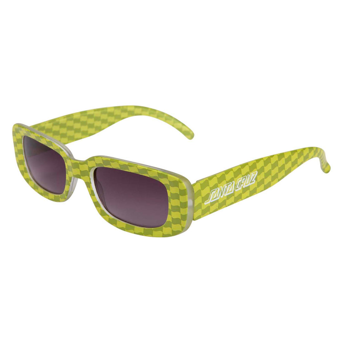 Santa Cruz Strip wave check sunglasses Chartreuse
