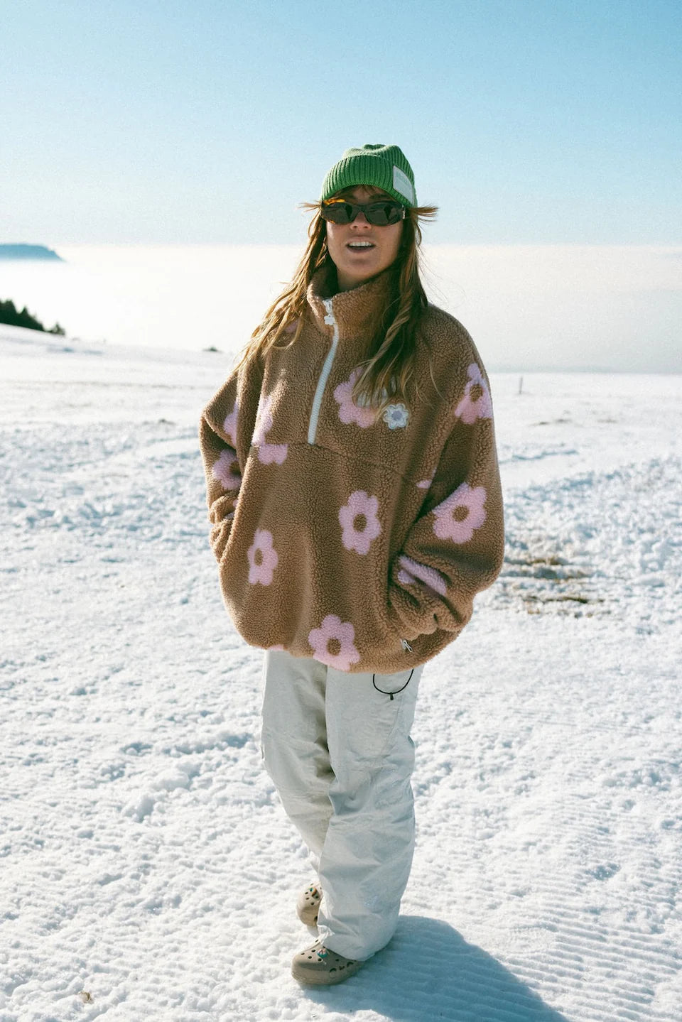 Natif Veste sherpa vareuse N flowers