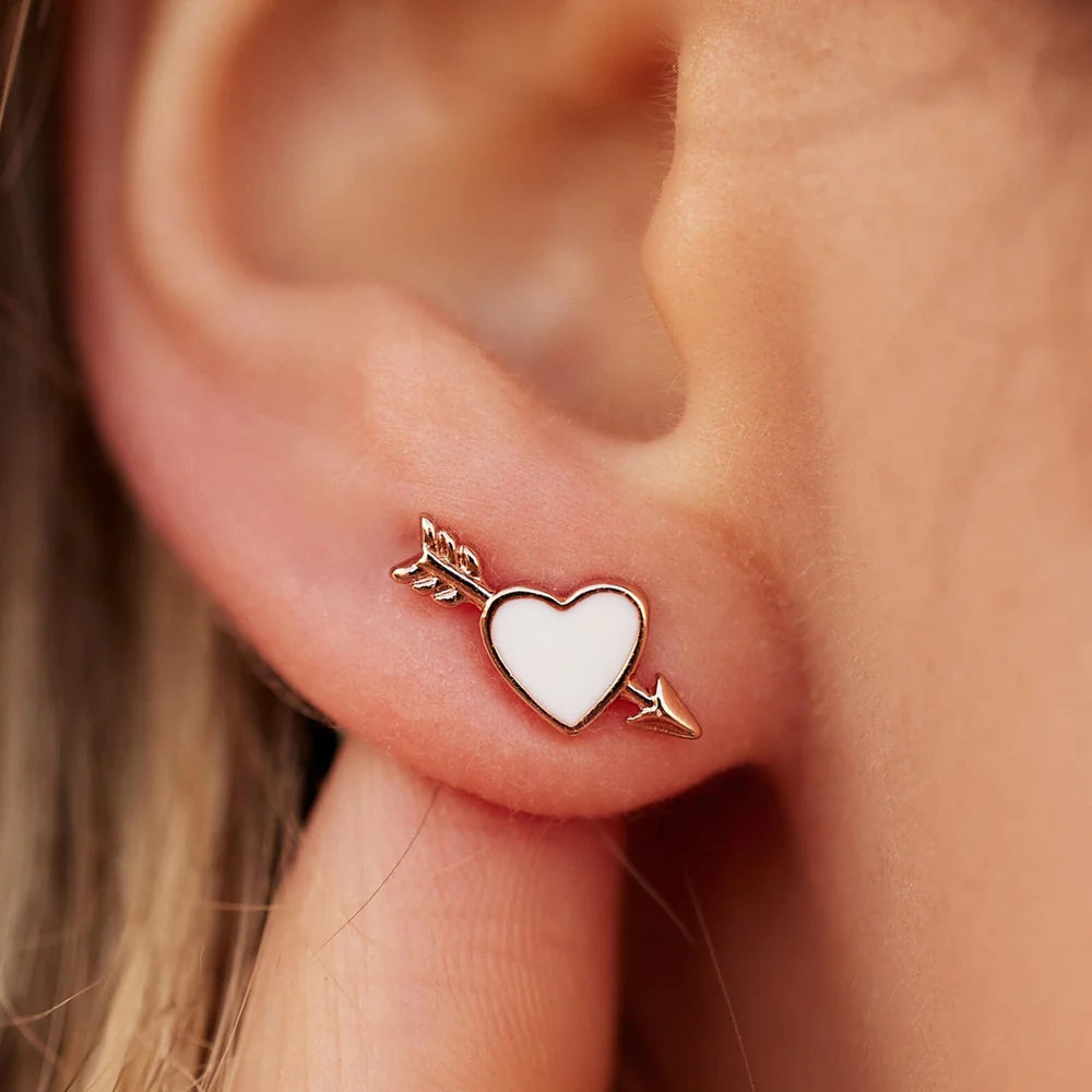 Pura Vida Lovestruck Studs - Rose Gold