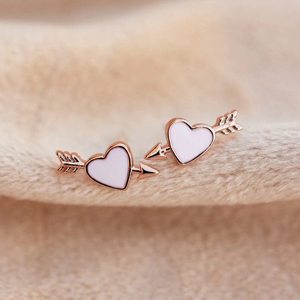 Pura Vida Lovestruck Studs - Rose Gold