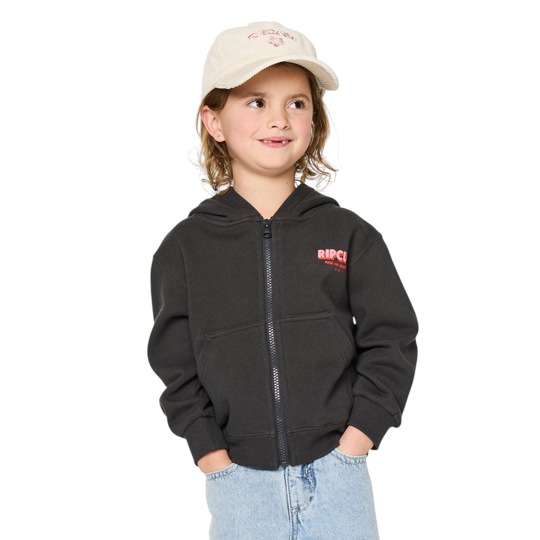Rip Curl Road Trip Z/T Hood Girl Washed Black