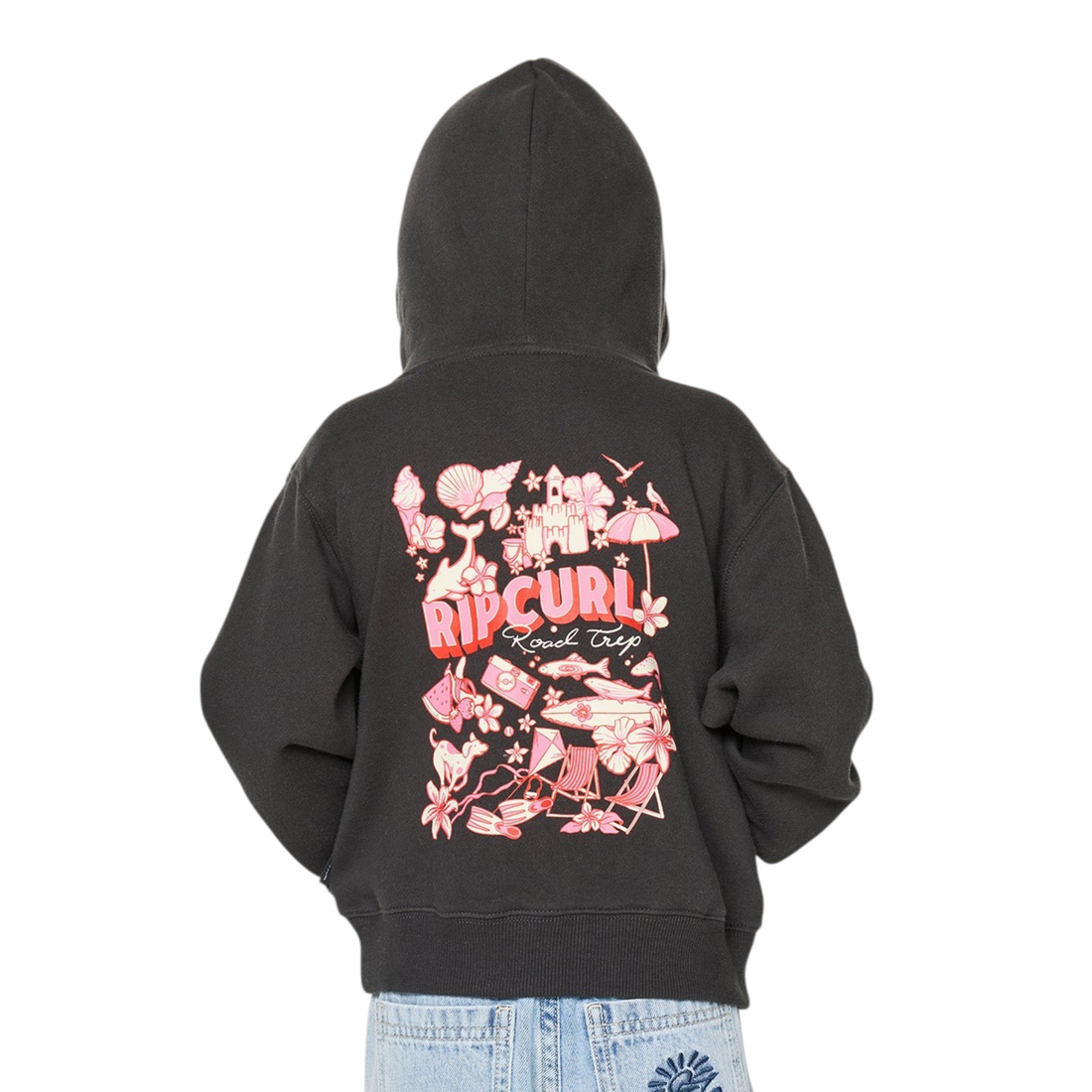 Rip Curl Road Trip Z/T Hood Girl Washed Black