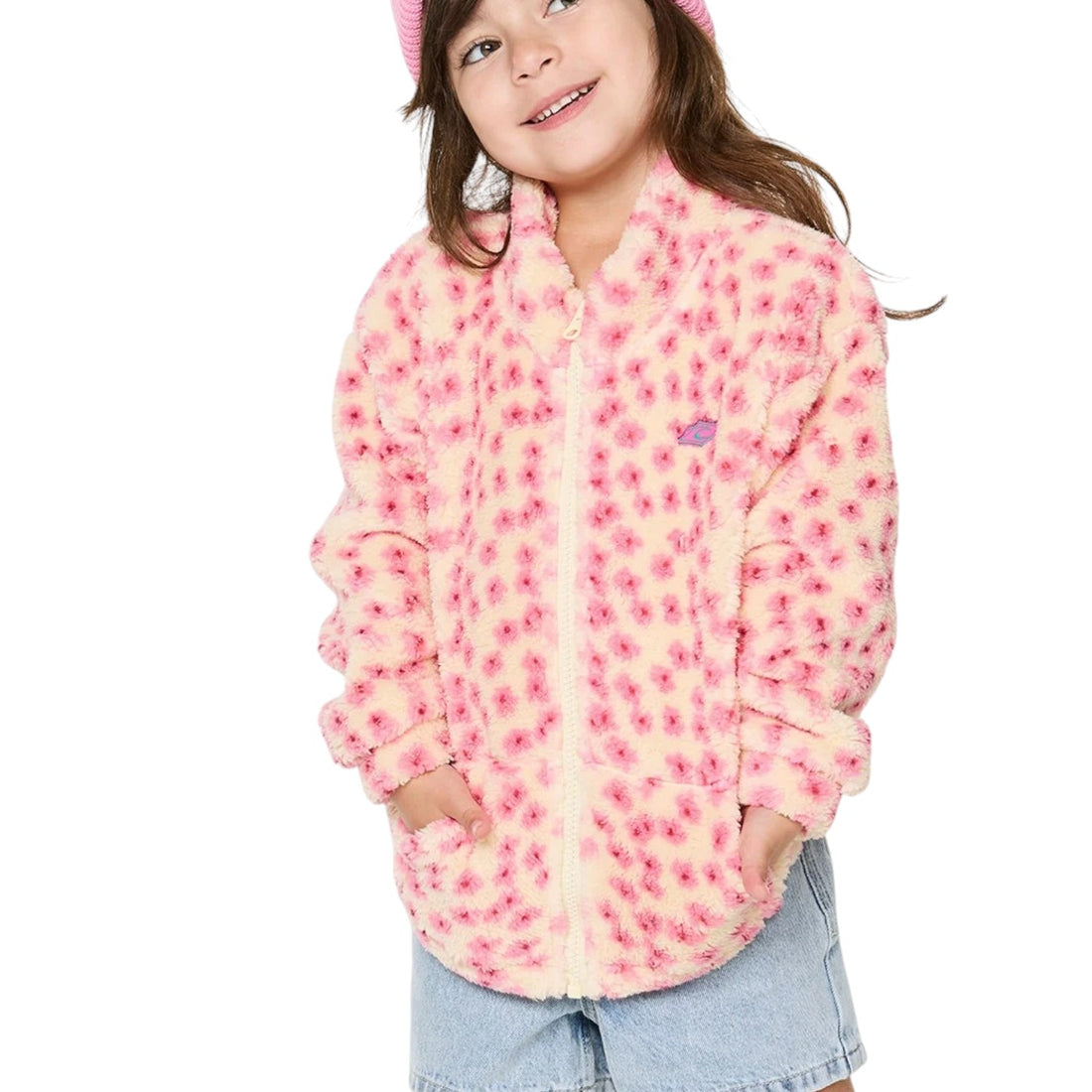 Rip Curl Party wave polar fleece - girl-Peach