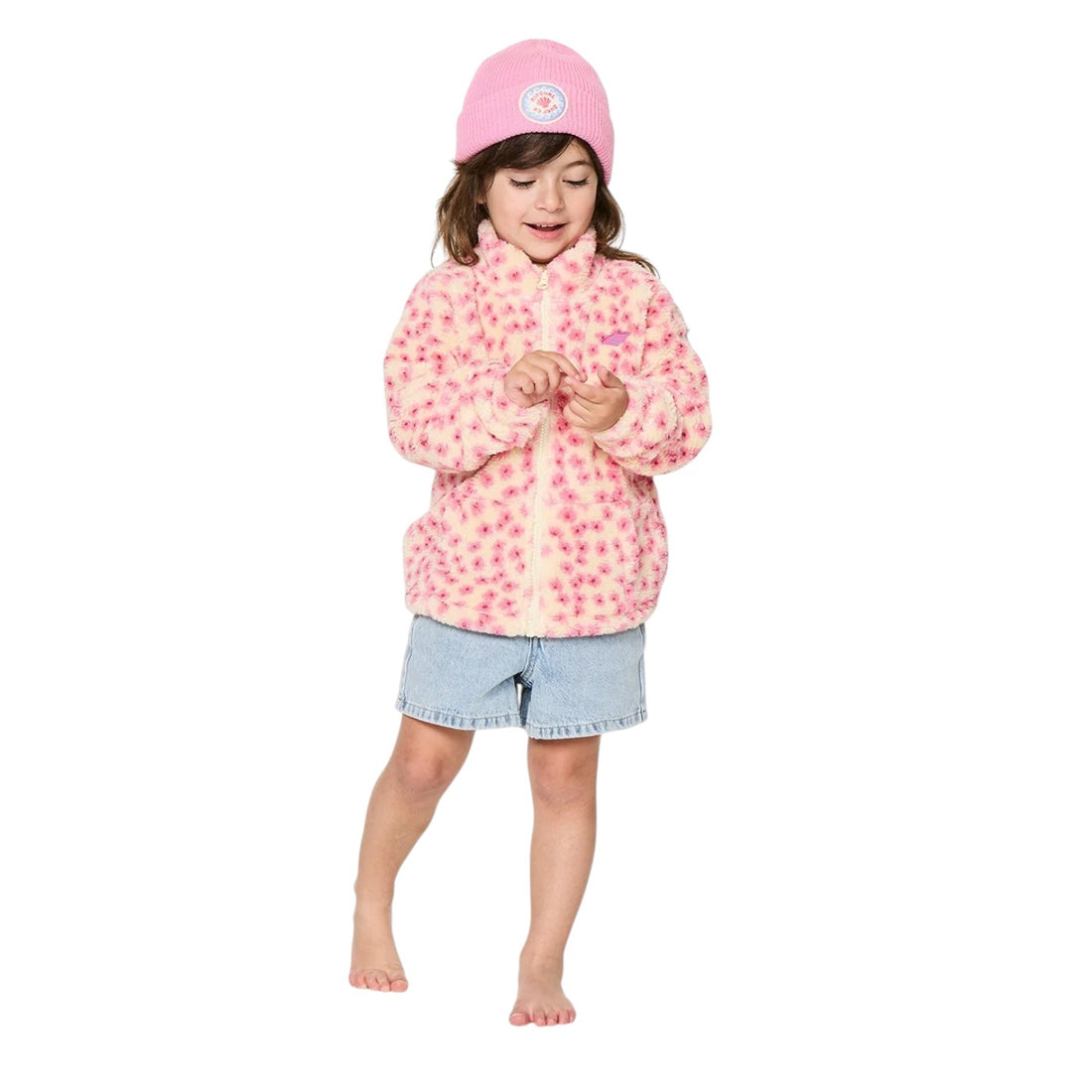 Rip Curl Party wave polar fleece - girl-Peach