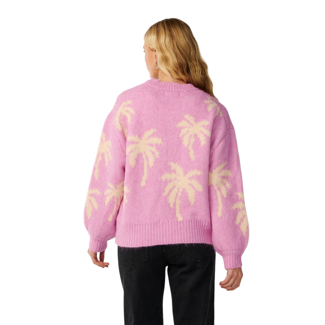 Rip Curl Retro swell palm jacquard crew-Lilac