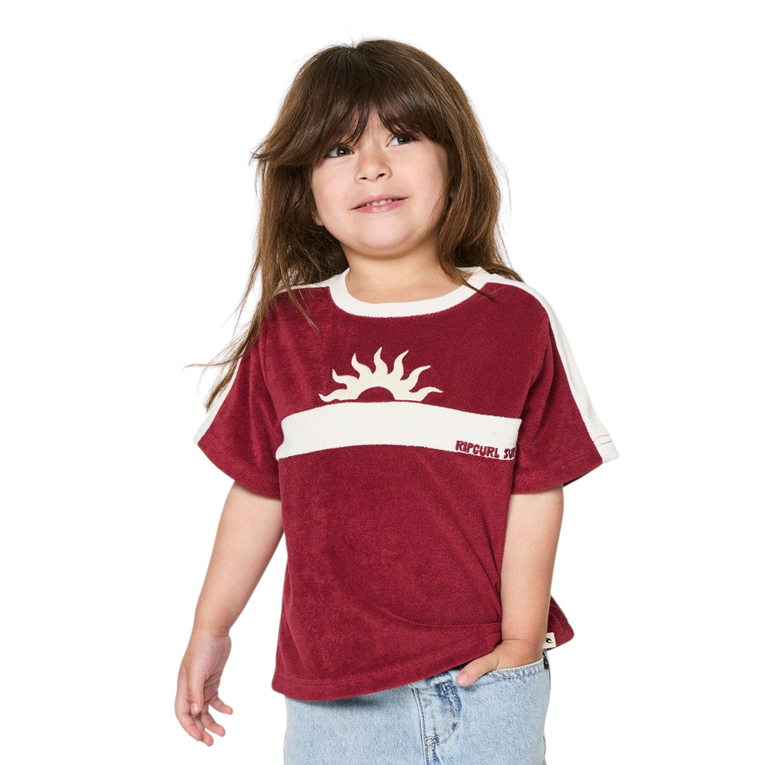 Rip Curl Road Trip Terry Tee Girl - Plum - vue 1