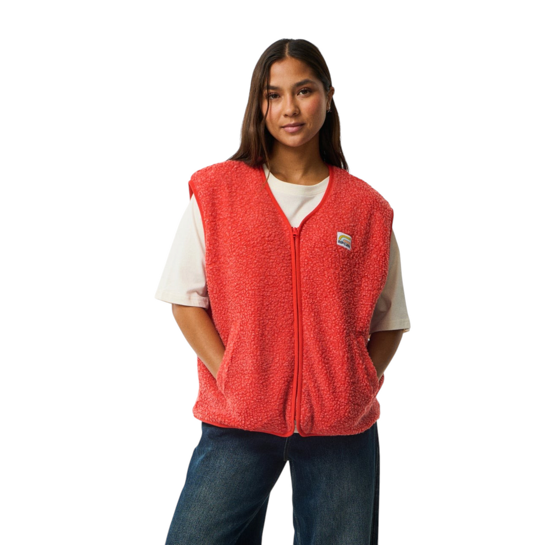 Rip Curl Every Day Polar Vest - Red - vue 1