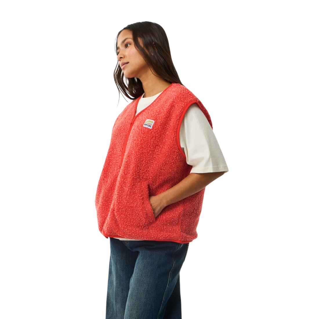 Rip Curl Every Day Polar Vest - Red - vue 2