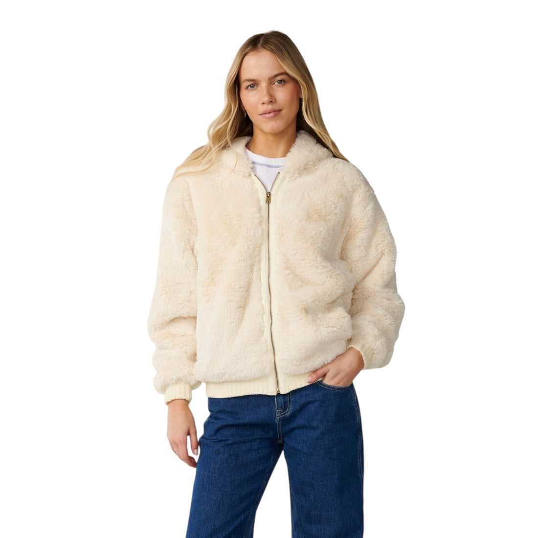 RIp Curl Bossa nova fluffy polar fleece-Bone