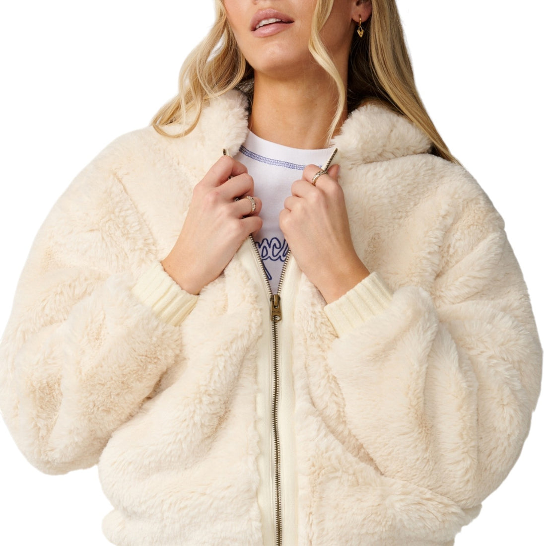 RIp Curl Bossa nova fluffy polar fleece-Bone