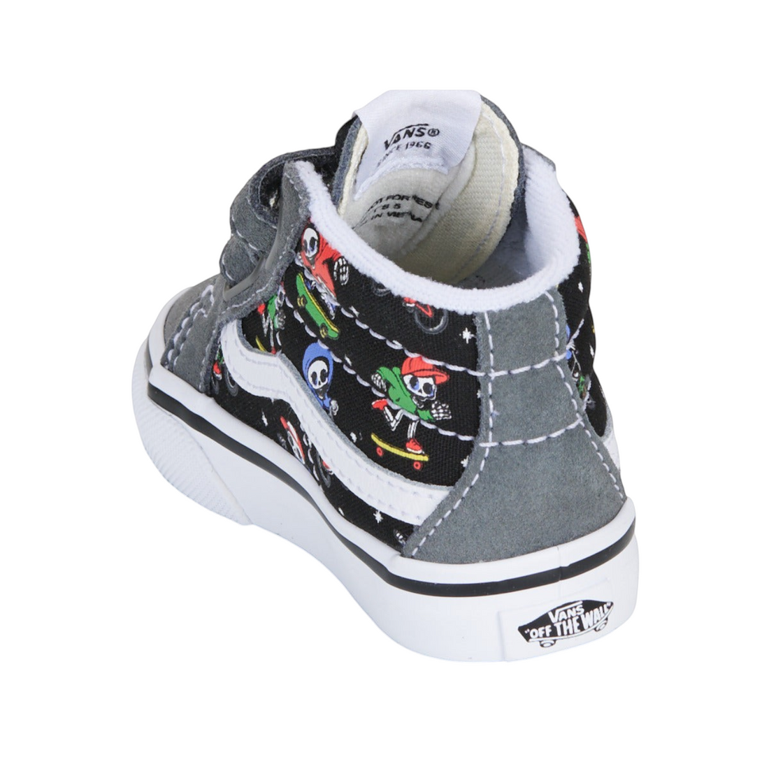 Chaussures montantes enfant Born2ride Vans Sk8-mid reissue v avec motifs skate et fermeture scratch