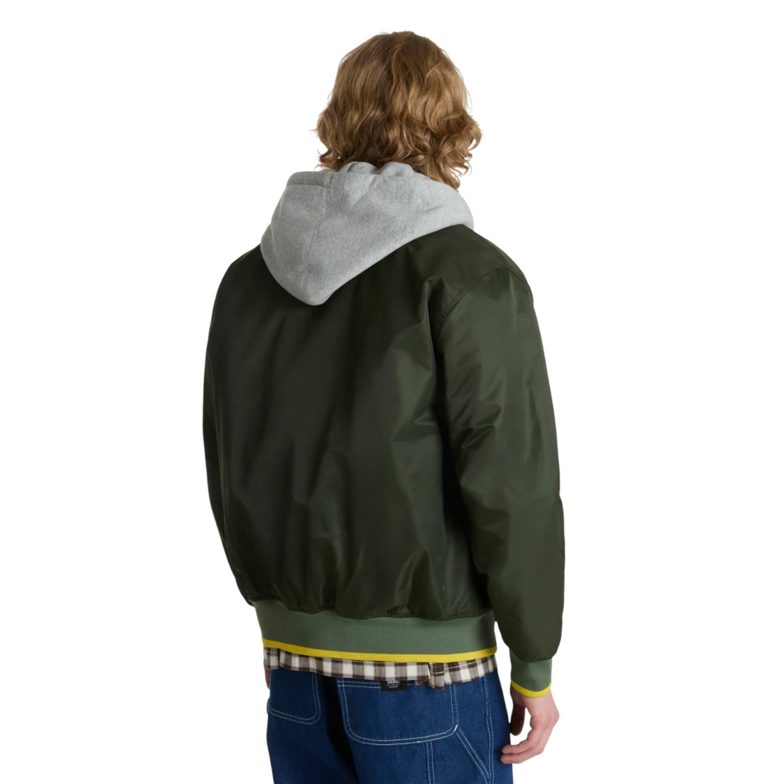 Vans Scripted Vans Hooded Baseball Jacket – Dried Kelp