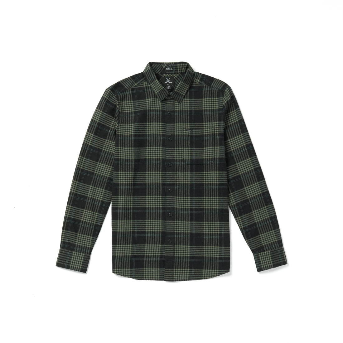 Volcom Caden Plaid LS Black