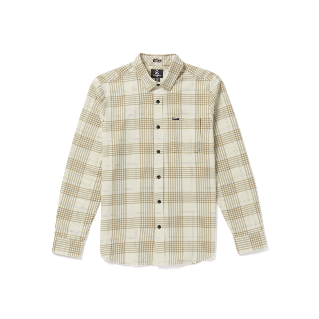 Volcom Caden Plaid LS Dirty White