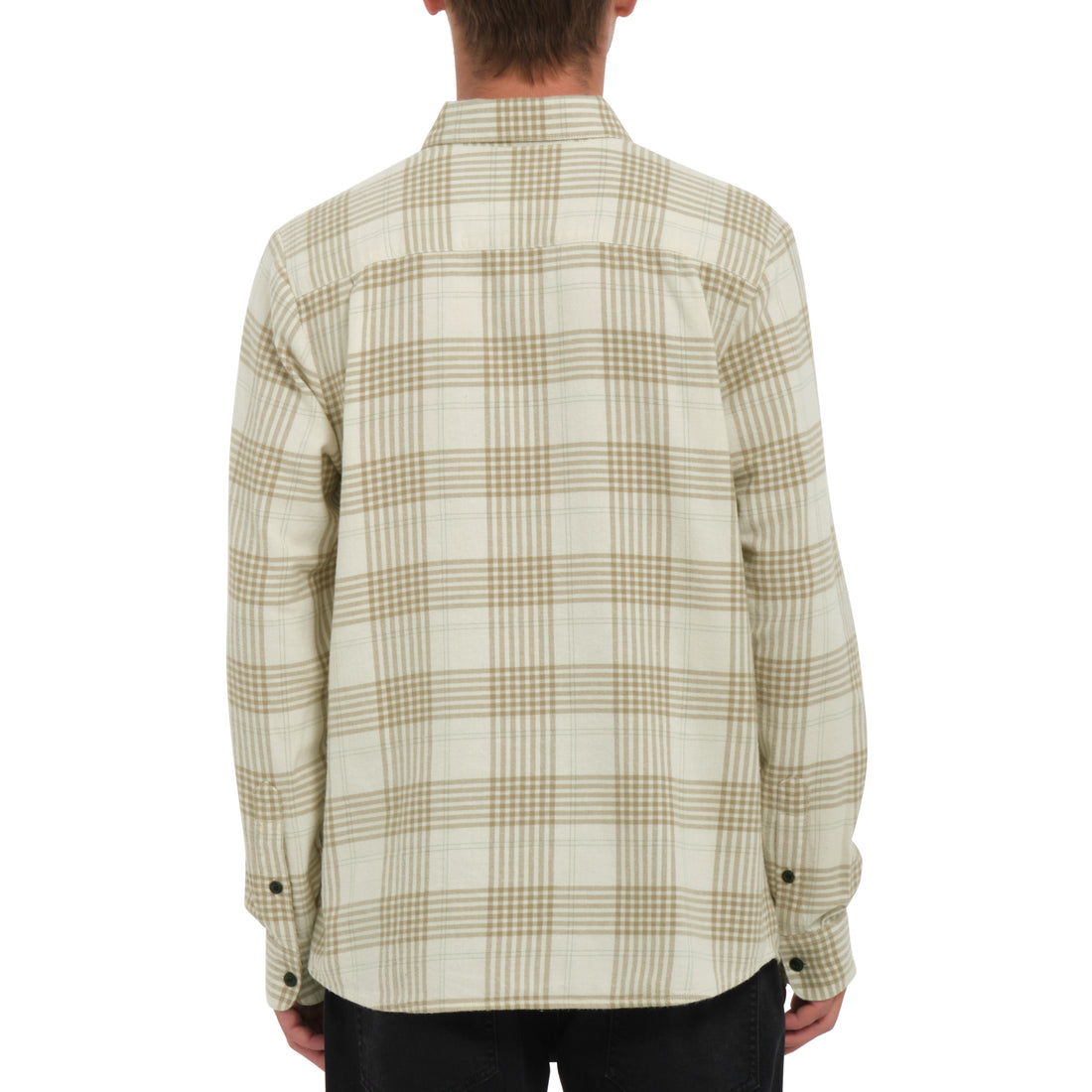Volcom Caden Plaid LS Dirty White