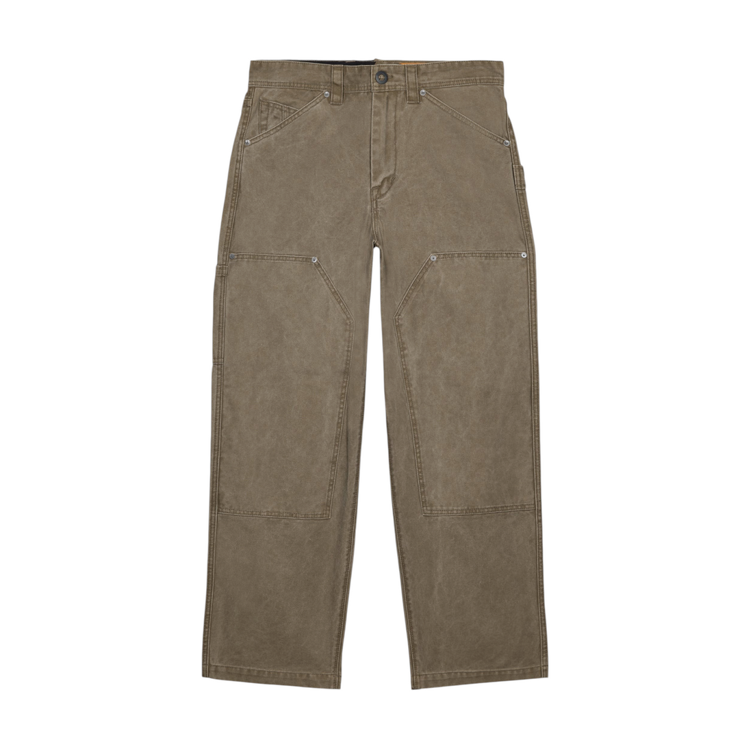 Pantalon carpenter Born2ride Volcom en coton épais couleur terre avec renforts aux genoux et style workwear