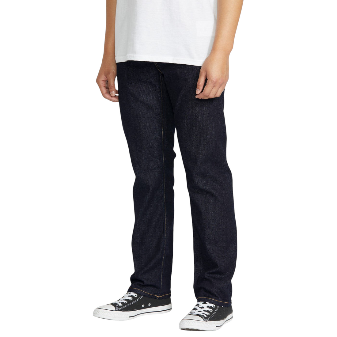 Jean homme Born2ride Volcom Solver en denim brut stretch coupe droite moderne pour un style skate décontracté
