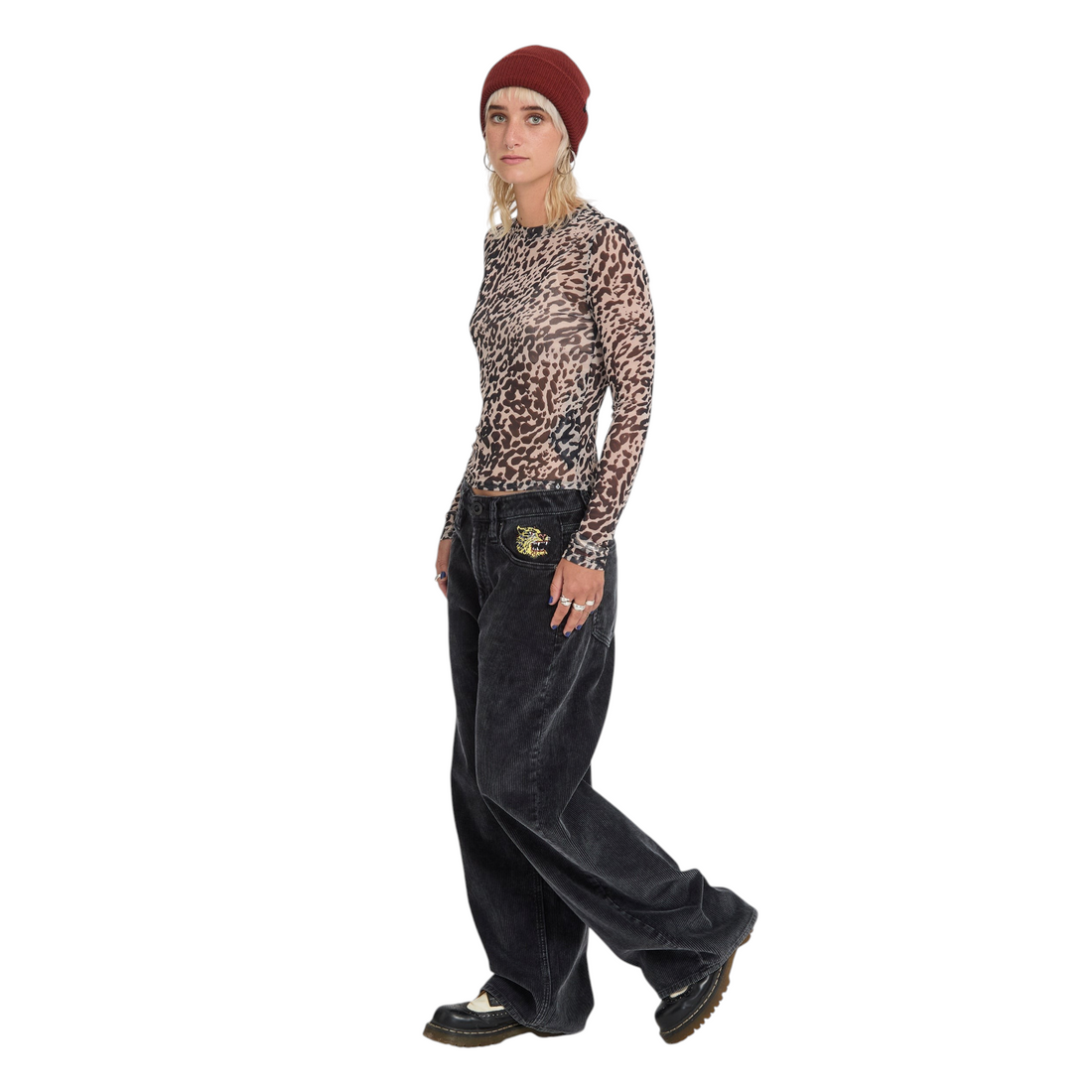 Volcom Tigardi Mesh LS Animal Print