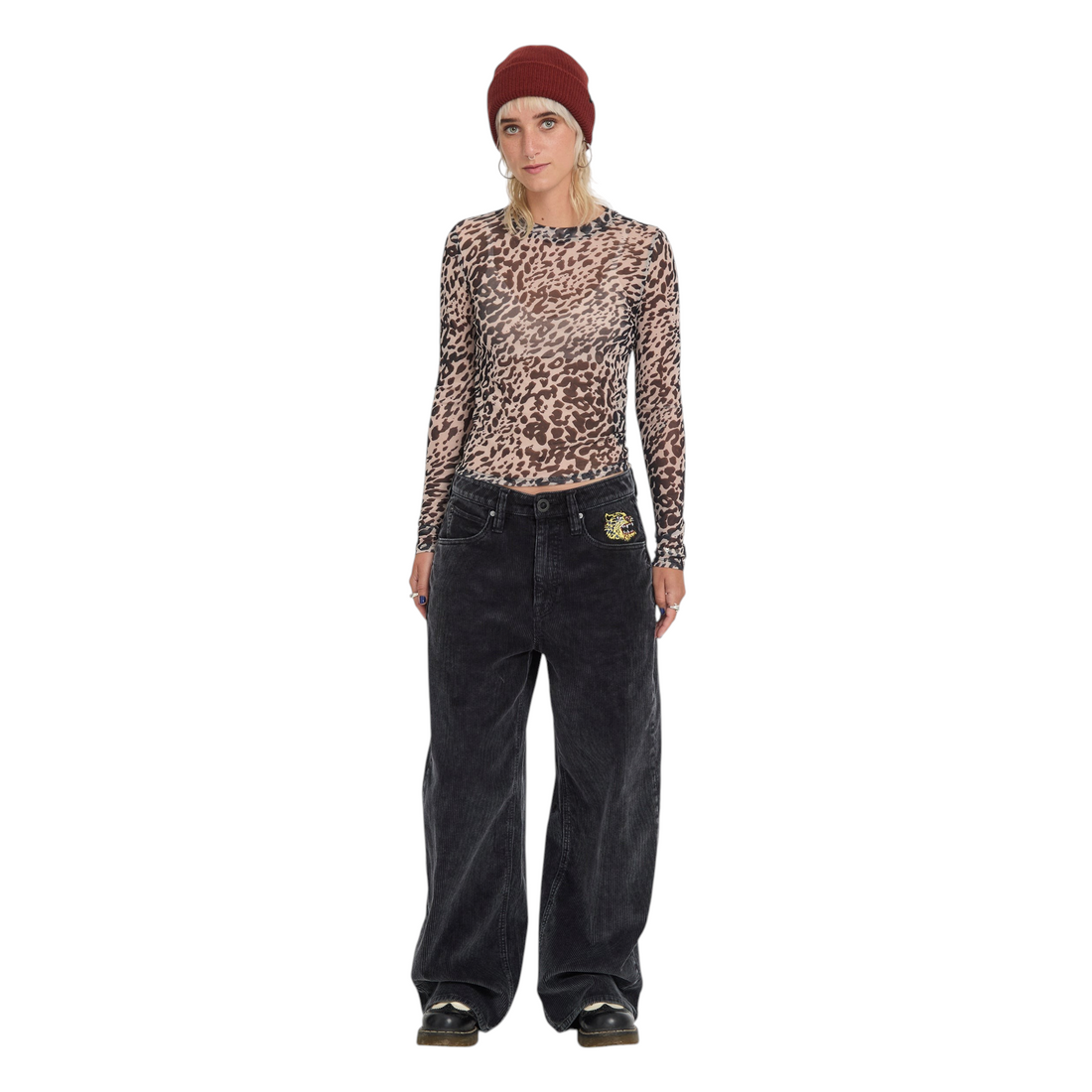 Volcom Tigardi Mesh LS Animal Print
