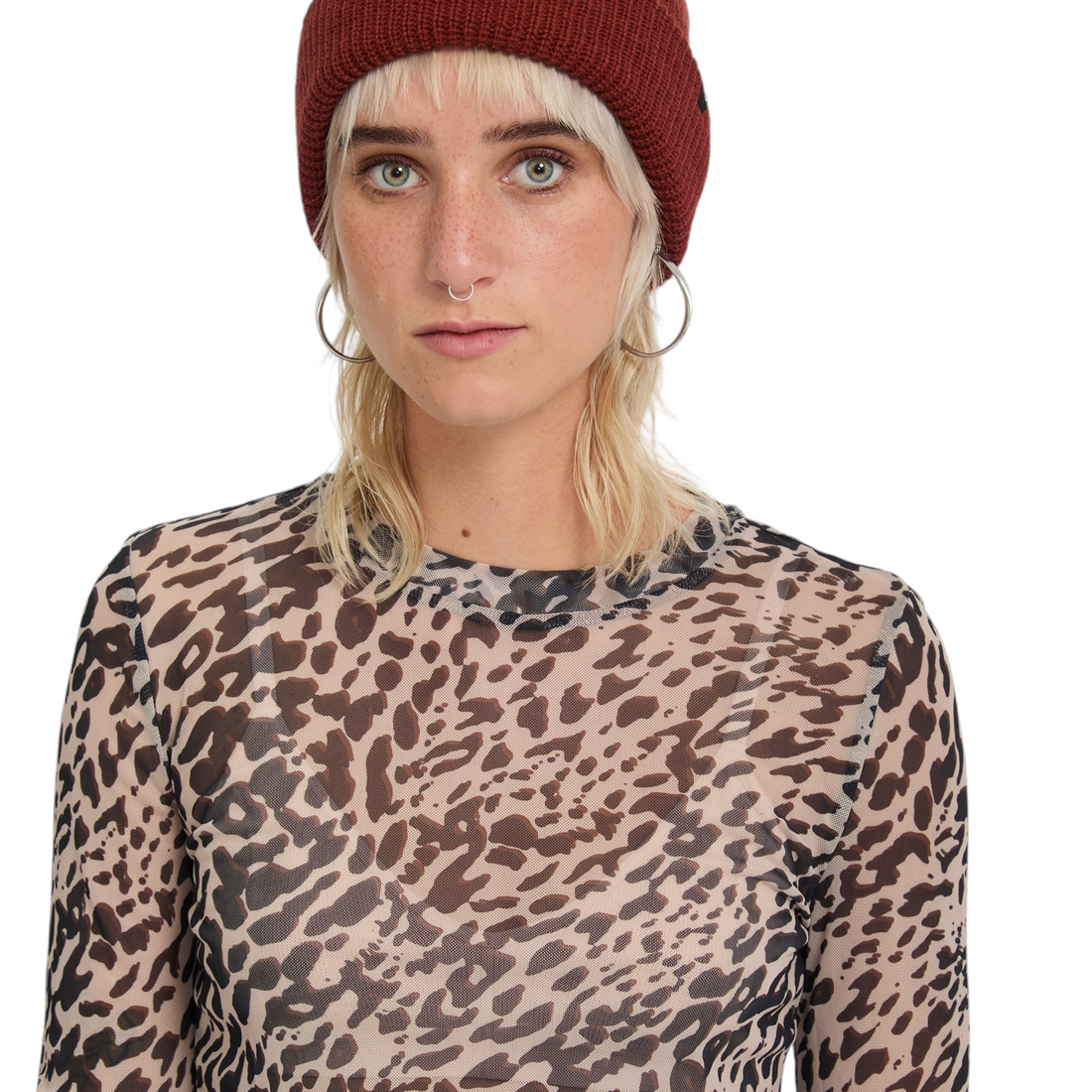 Volcom Tigardi Mesh LS Animal Print