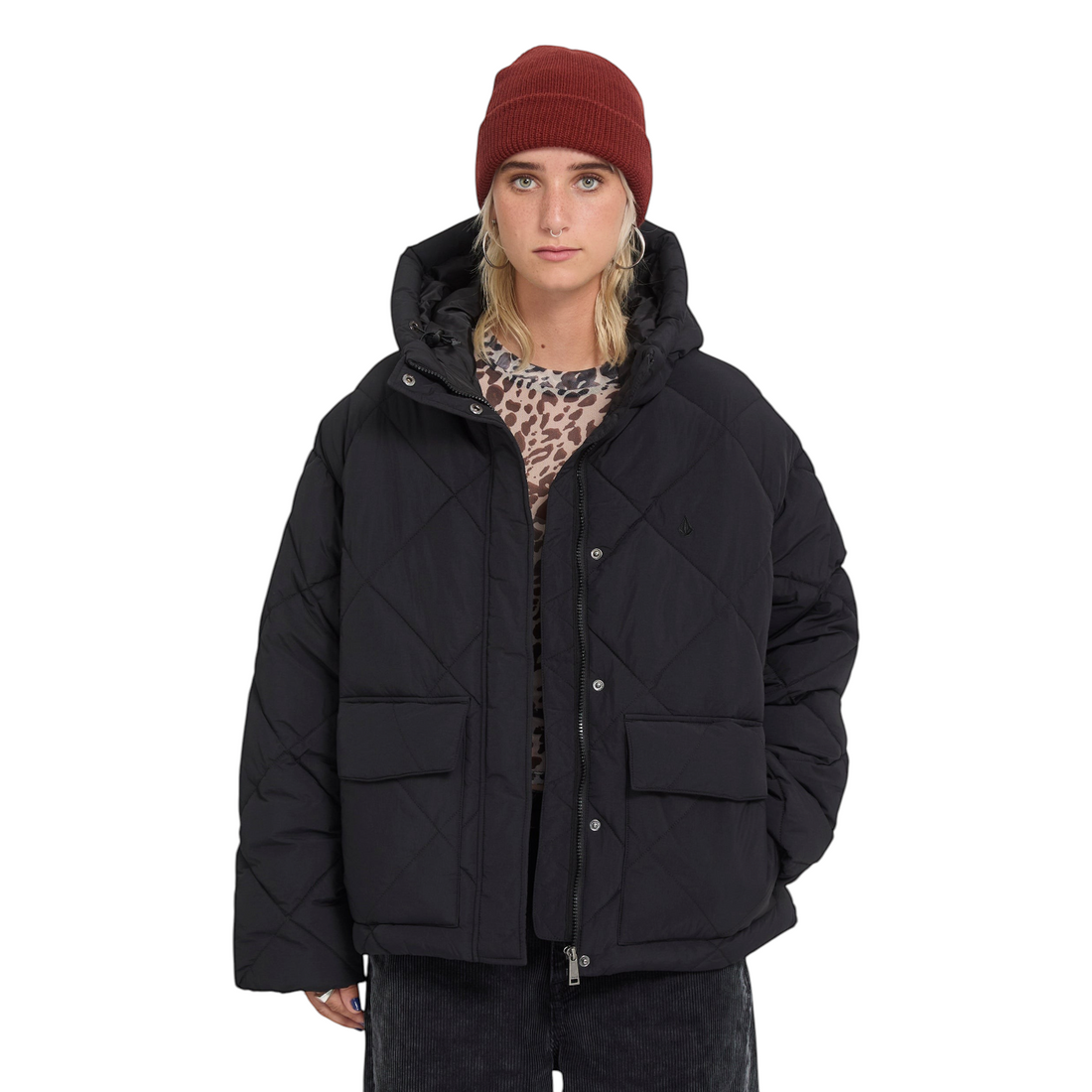 Volcom Out Of Boxy Puff - Doudoune noire femme