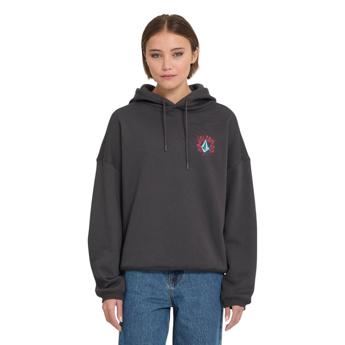 Volcom Radical Daze Up Po - Sweat à capuche noir femme