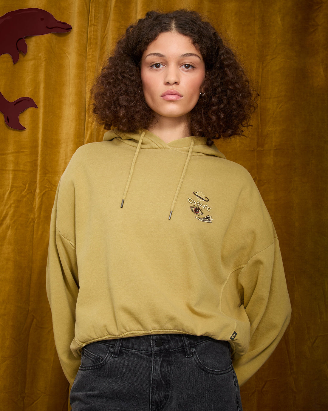 Volcom FA Ozzy Po 1 - Sweat à capuche moutarde femme