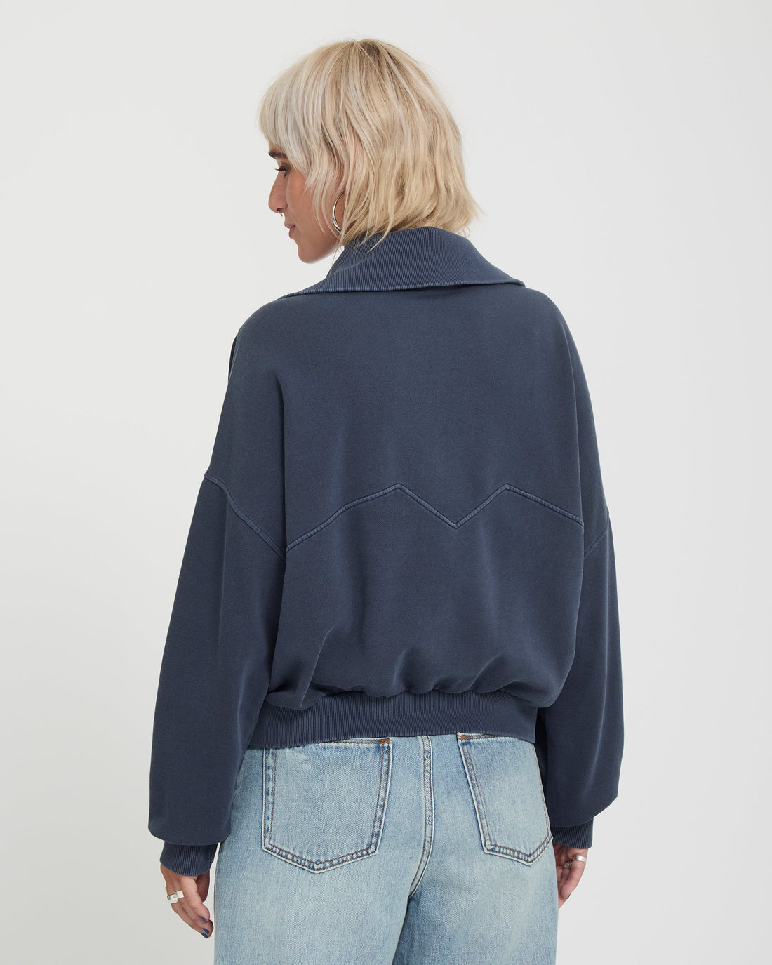Volcom Reetrocity Quarter Zip - Storm Blue - vue 2