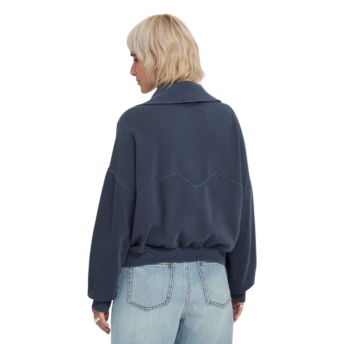 Volcom Reetrocity Quarter Zip - Storm Blue - vue 2