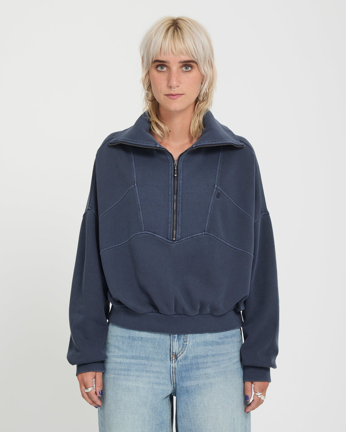 Volcom Reetrocity Quarter Zip - Storm Blue - vue 3