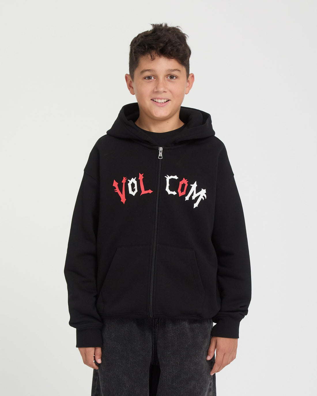 Volcom FA Ozzy Fleece Zip Youth - Sweat zippé polaire enfant noir