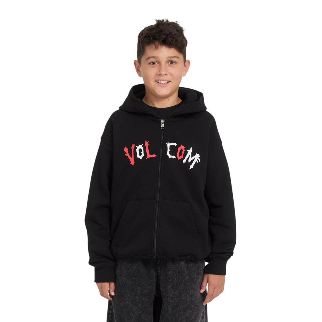 Volcom FA Ozzy Fleece Zip Youth - Sweat zippé polaire enfant noir