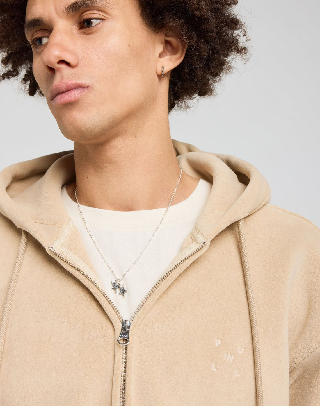 Pullin Hoodie Zip Sherpa - Marron