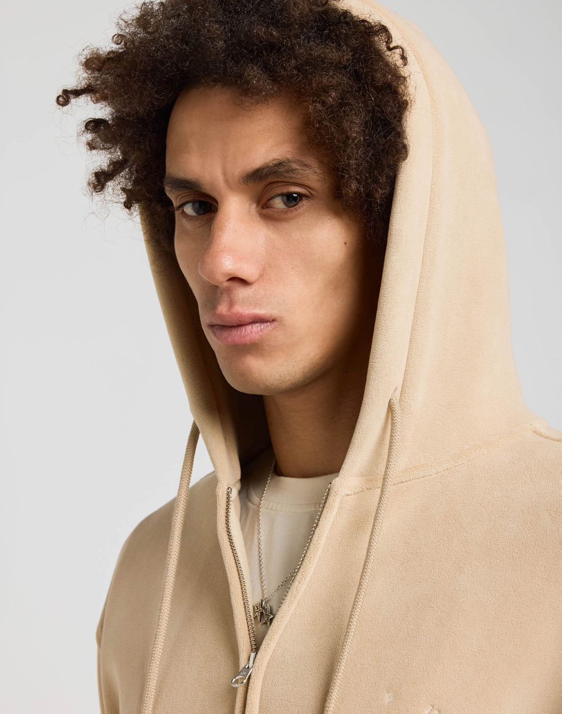 Pullin Hoodie Zip Sherpa - Marron