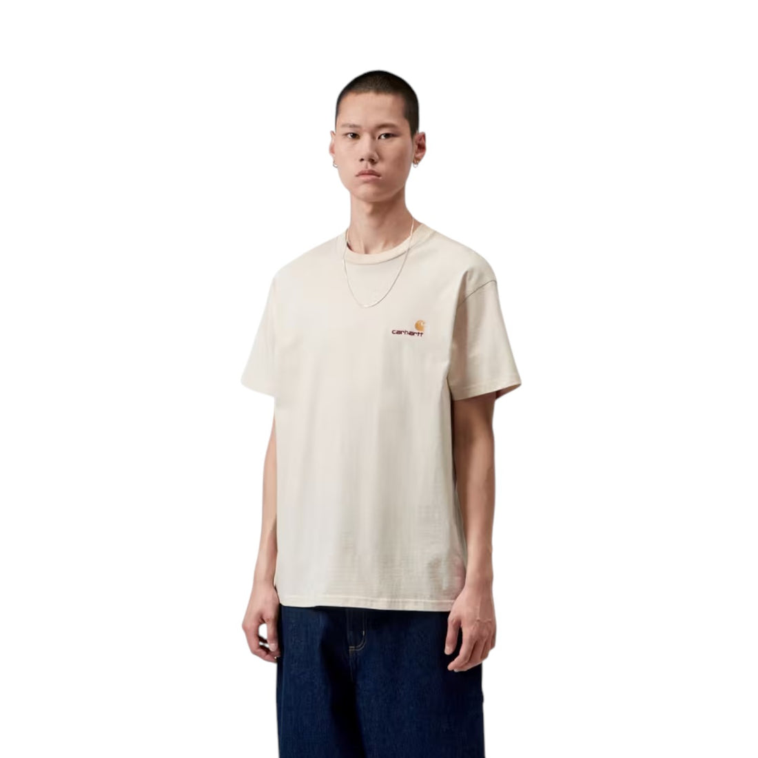 Carhartt Wip S/s american script t-shirt-Natural