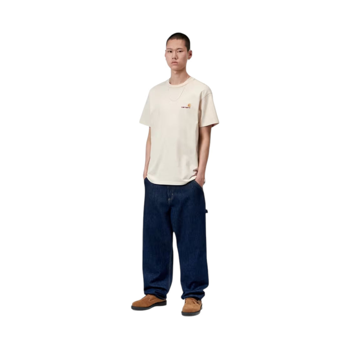 Carhartt Wip S/s american script t-shirt-Natural
