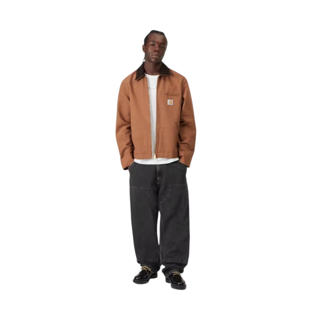 Carhartt Wip Double knee pant-Black stone washed