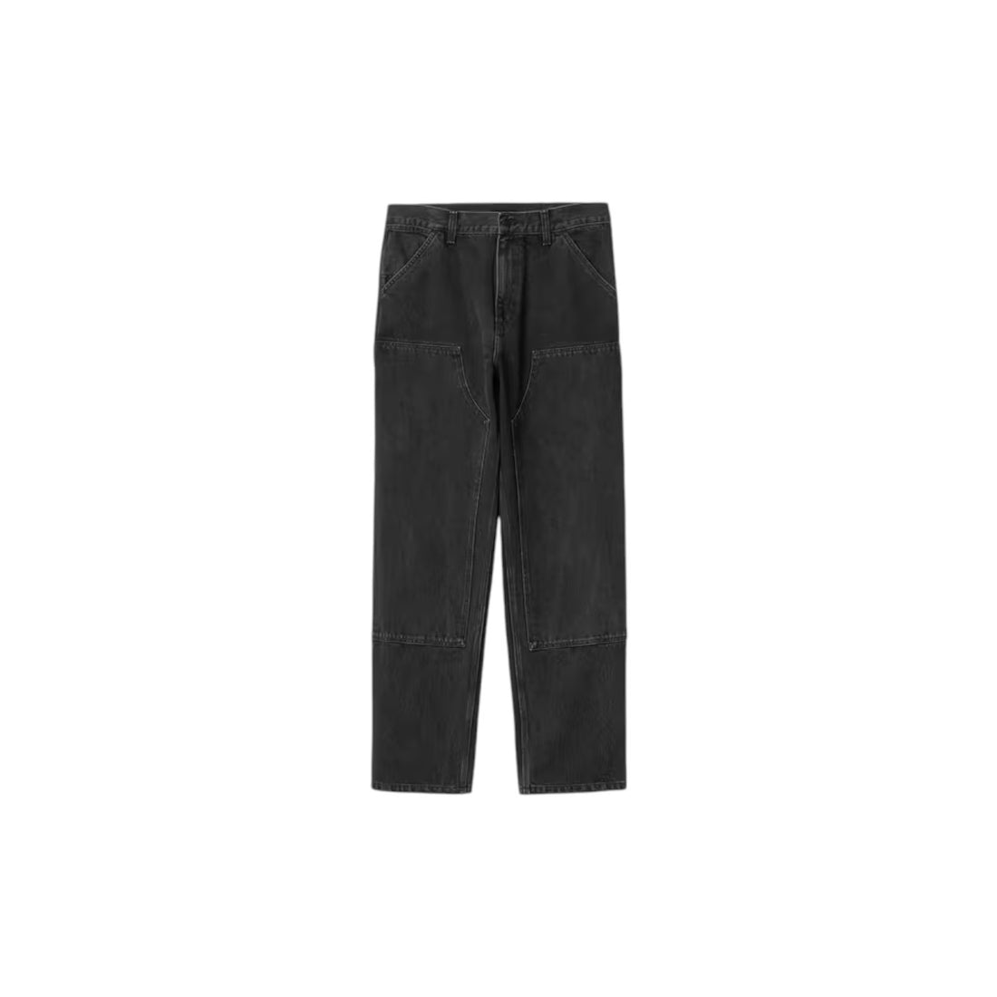 Carhartt Wip Double knee pant-Black stone washed