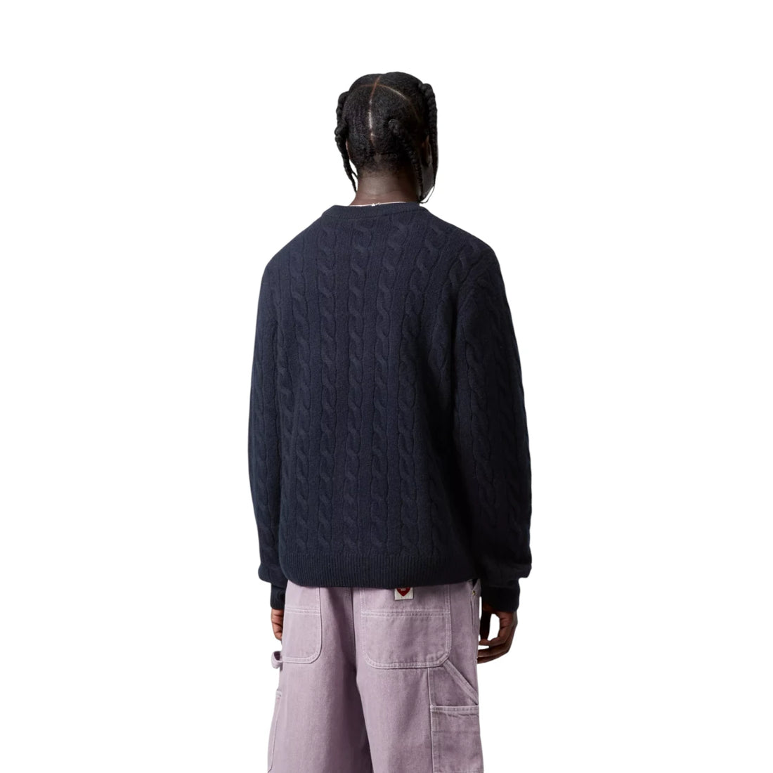 Carhartt Wip Signature Sweater - Deep Night/Glassy Pink