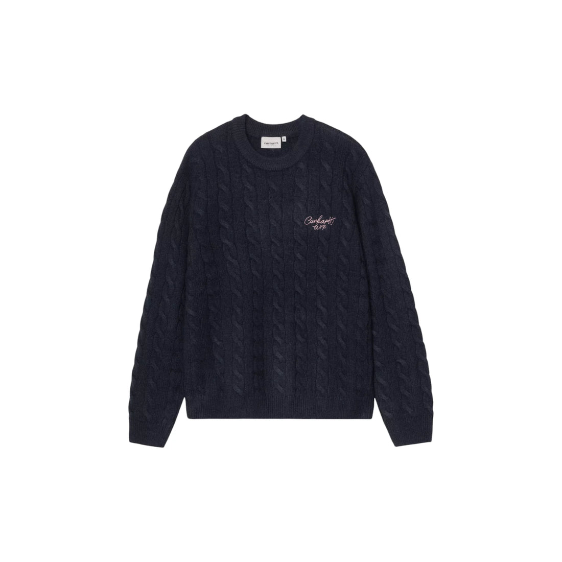 Carhartt Wip Signature Sweater - Deep Night/Glassy Pink