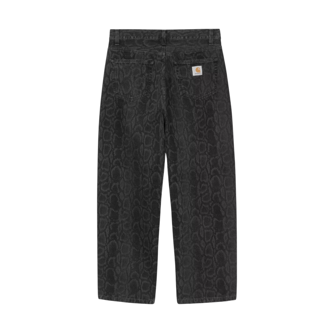 Carhartt Wip Snake landon pant - Snake Camo, Black, Heavy stone wash