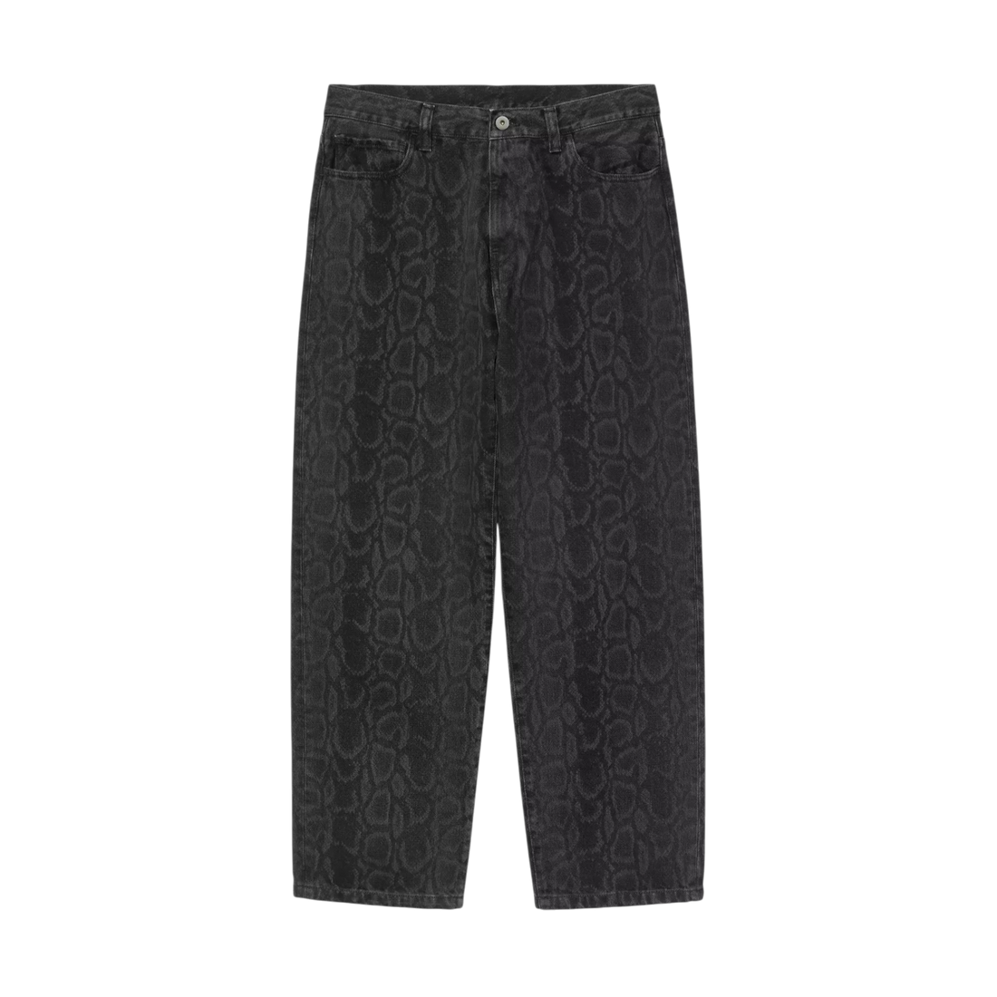 Carhartt Wip Snake landon pant - Snake Camo, Black, Heavy stone wash