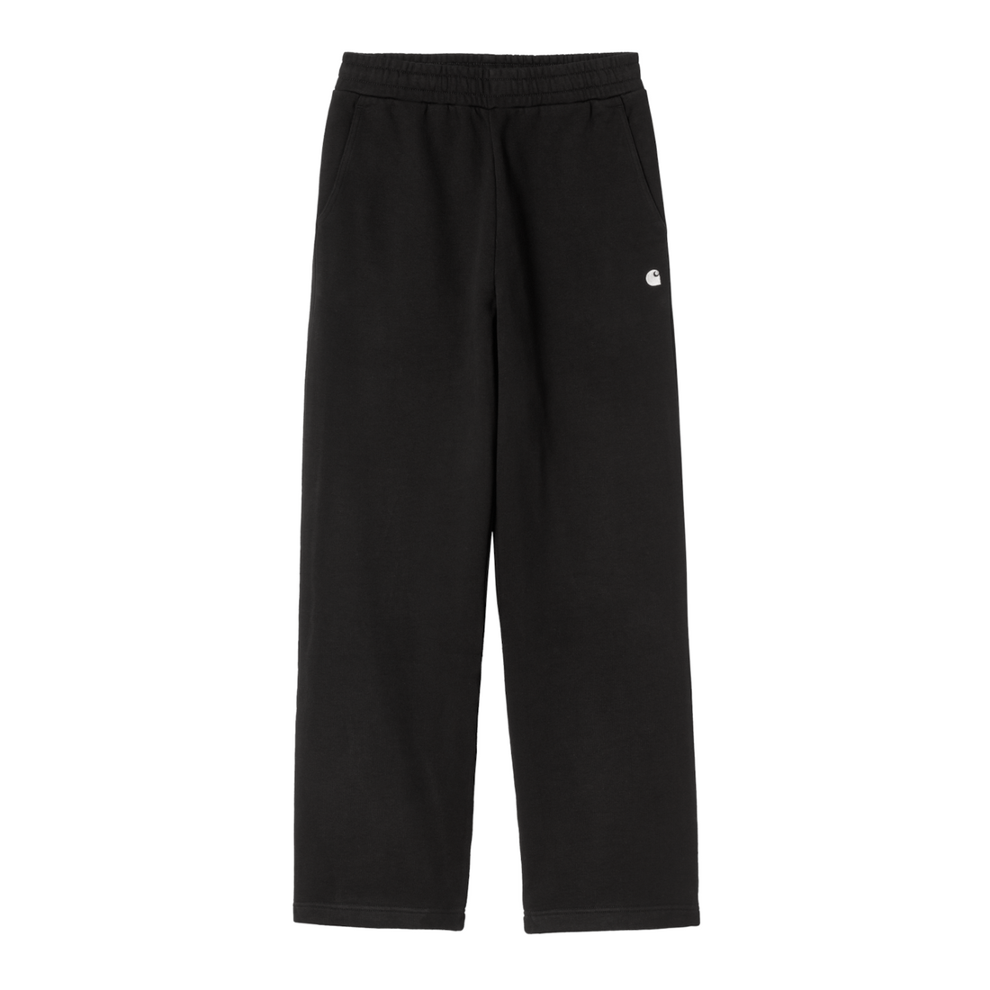 Pantalon jogging Born2ride Carhartt WIP Cassie noir avec logo argenté contrasté et taille élastique confortable